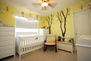 Seleção de cores para quarto de bebê. Amarelo